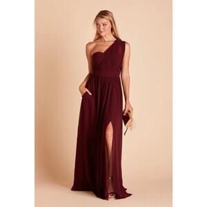 1268 NWT Birdy Grey Grace Convertible Chiffon Bridesmaid Dress Cabernet Medium